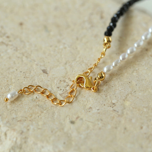 Black Gems Large Baroque Pearl Necklace - Zafari Studio Jewelry